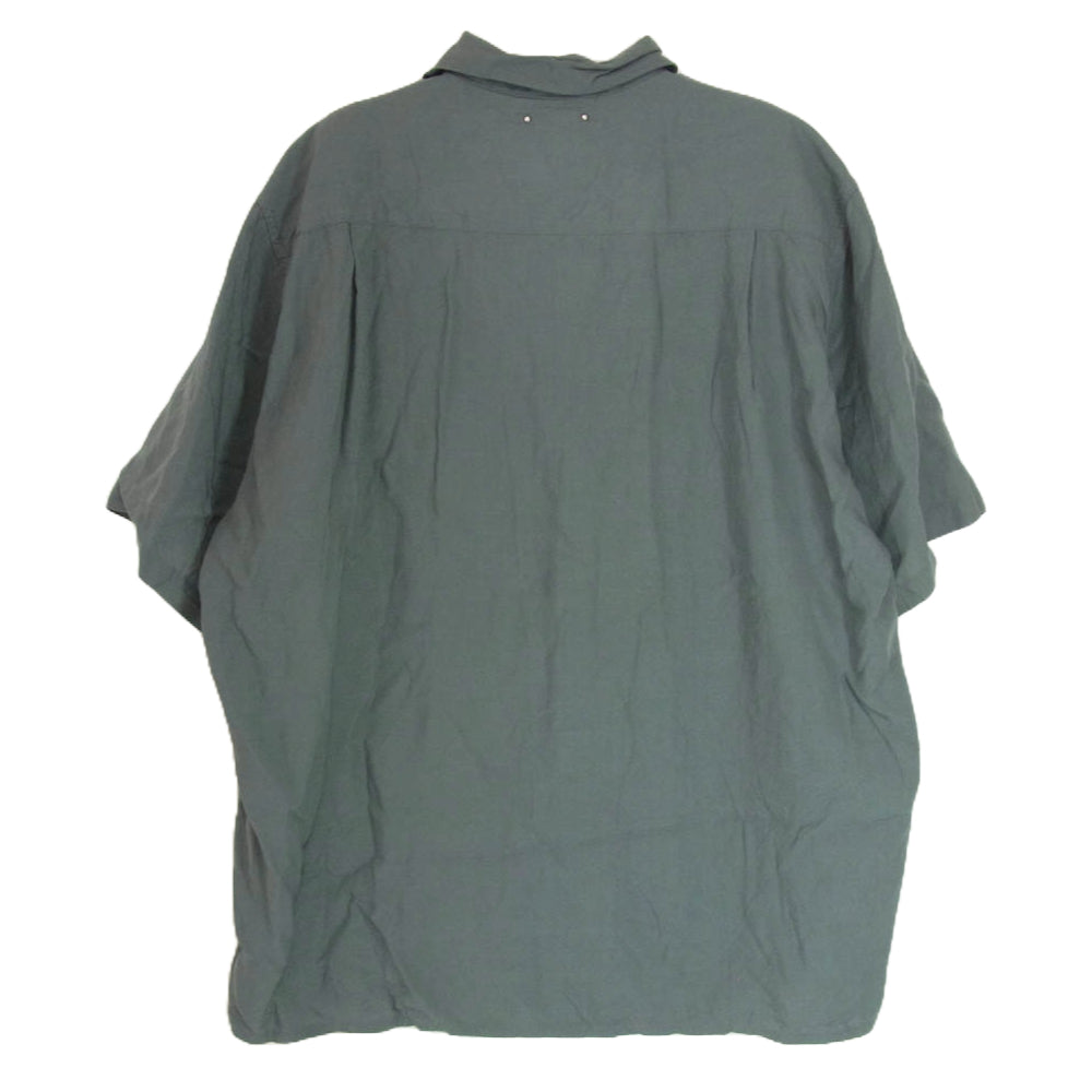 WACKO MARIA ワコマリア 23SS MINEDENIM マインデニム 別注 THREE TONE OPEN COLLAR SHIRT 3トーン オープンカラー シャツ 半袖 シャツ カーキ系 S【中古】