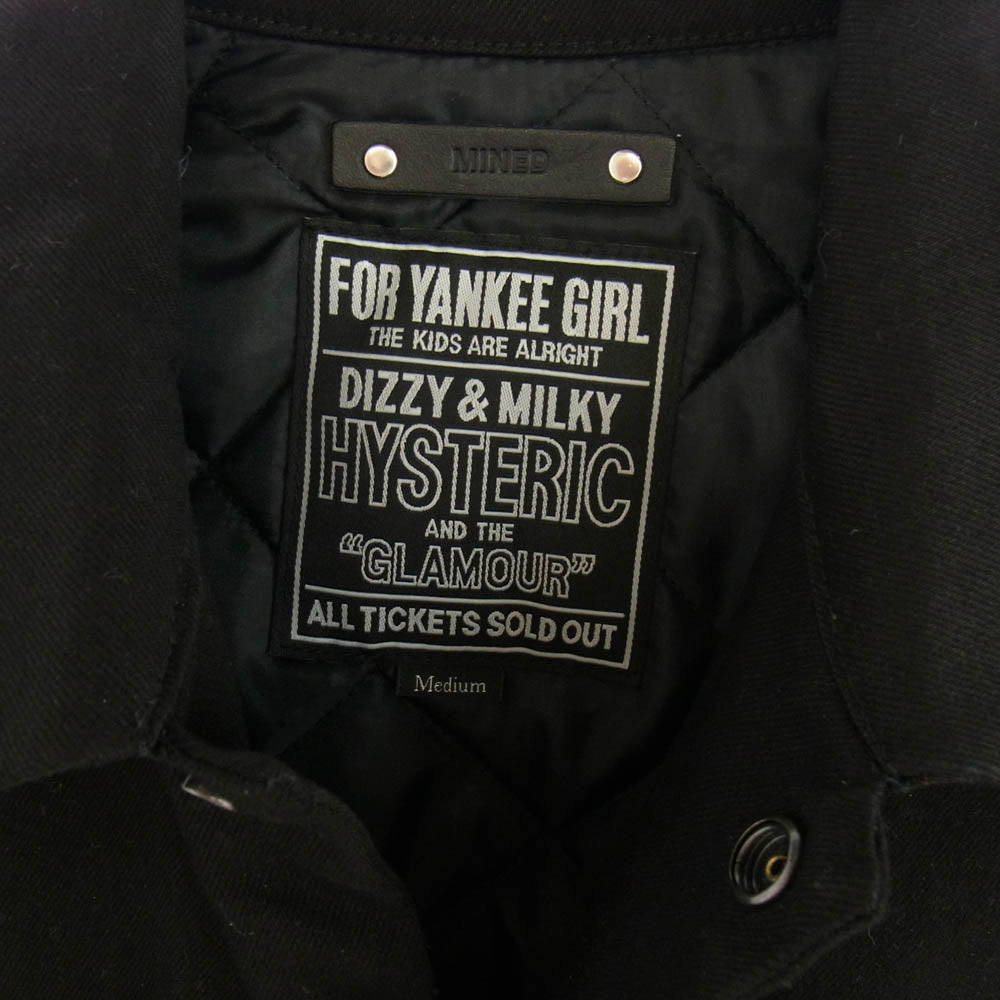 HYSTERIC GLAMOUR ヒステリックグラマー 22AW MND-HYS001 MINEDENIM マインデニム F.Black Denim JKT デニム 中綿 ジャケット ブラック系 M【中古】