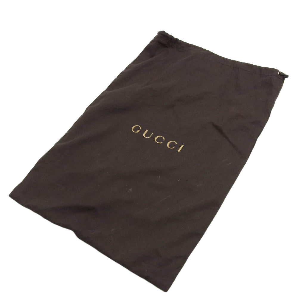 GUCCI グッチ 268670 グッチシマ シェリー ウェブライン フラット レザー サンダル ブラック系 7【中古】
