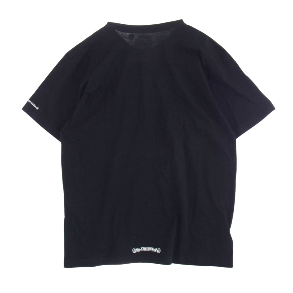 CHROME HEARTS クロムハーツ（原本無） Neck Logo S/S Tee ネックロゴ プリント 半袖 ポケット Tシャツ ブラック系 XL【新古品】【未使用】【中古】