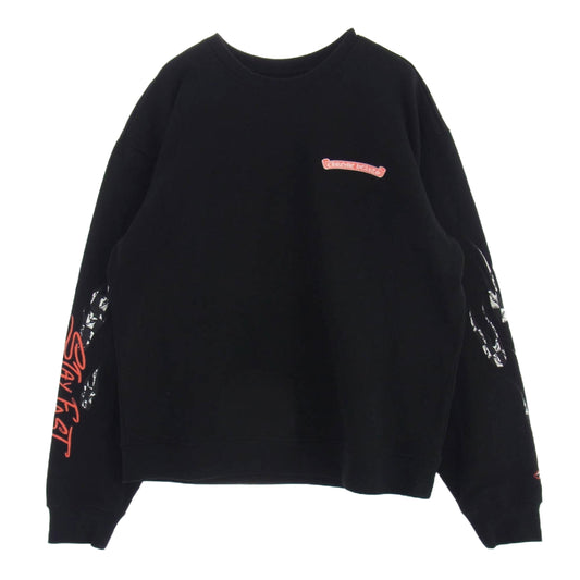CHROME HEARTS クロムハーツ（原本無） MATTY BOY マッティ ボーイ STAYFAST RACE TEAM SWEAT プリント スウェット トレーナー ブラック系【中古】