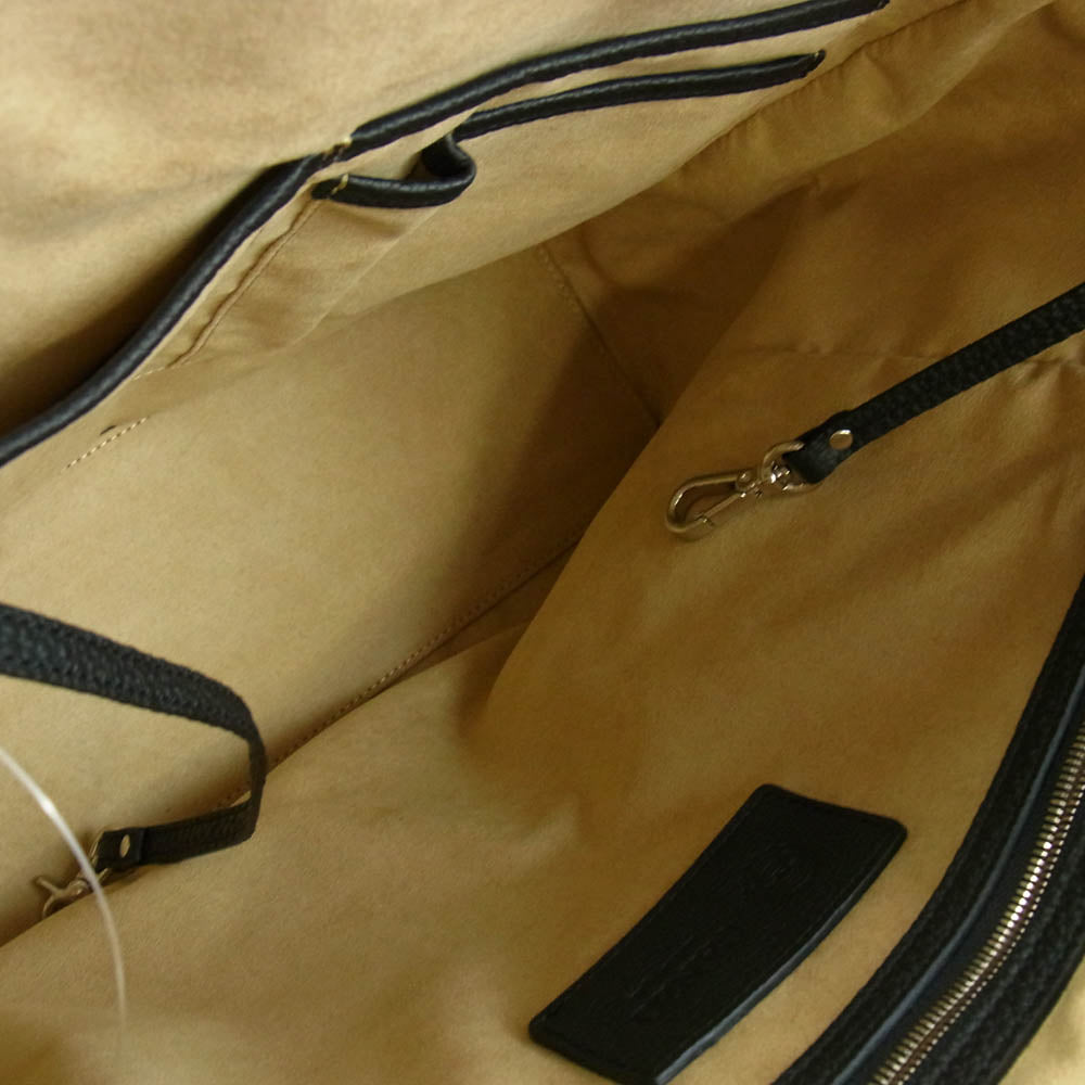 GANZO ガンゾ 58989 FRENCH CALF フレンチカーフ 縦型トートバッグ ブラック系【極上美品】【中古】