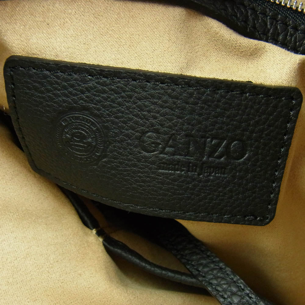 GANZO ガンゾ 58989 FRENCH CALF フレンチカーフ 縦型トートバッグ ブラック系【極上美品】【中古】