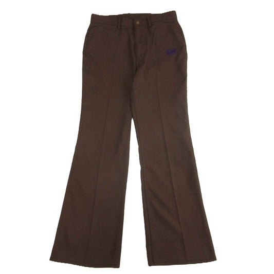 Needles ニードルス NS179 Boot-Cut Jean Poly Twill ブーツカット パンツ パピヨン刺繍 ブラウン系 XS【中古】