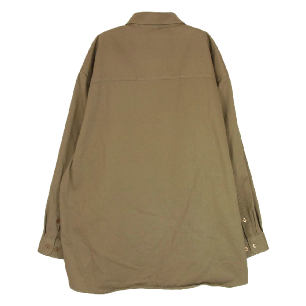 WTAPS ダブルタップス 22SS 221GWDT-SHM01 BD LS COTTON TWILL ボタンダウン ロング スリーブ 長袖 シャツ オリーブ カーキ系 X03【中古】