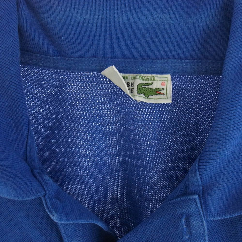 LACOSTE ラコステ フランス製 CHEMISE シュミーズ 半袖 ポロ シャツ ブルー系【中古】