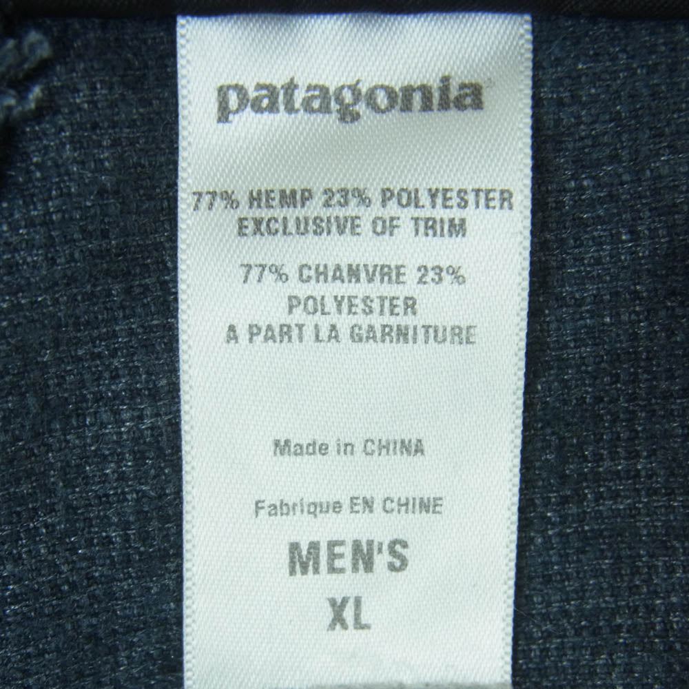 patagonia パタゴニア 56345 ヘンプ ポリエステル カーゴ パンツ 中国製 ネイビー系 XL【中古】