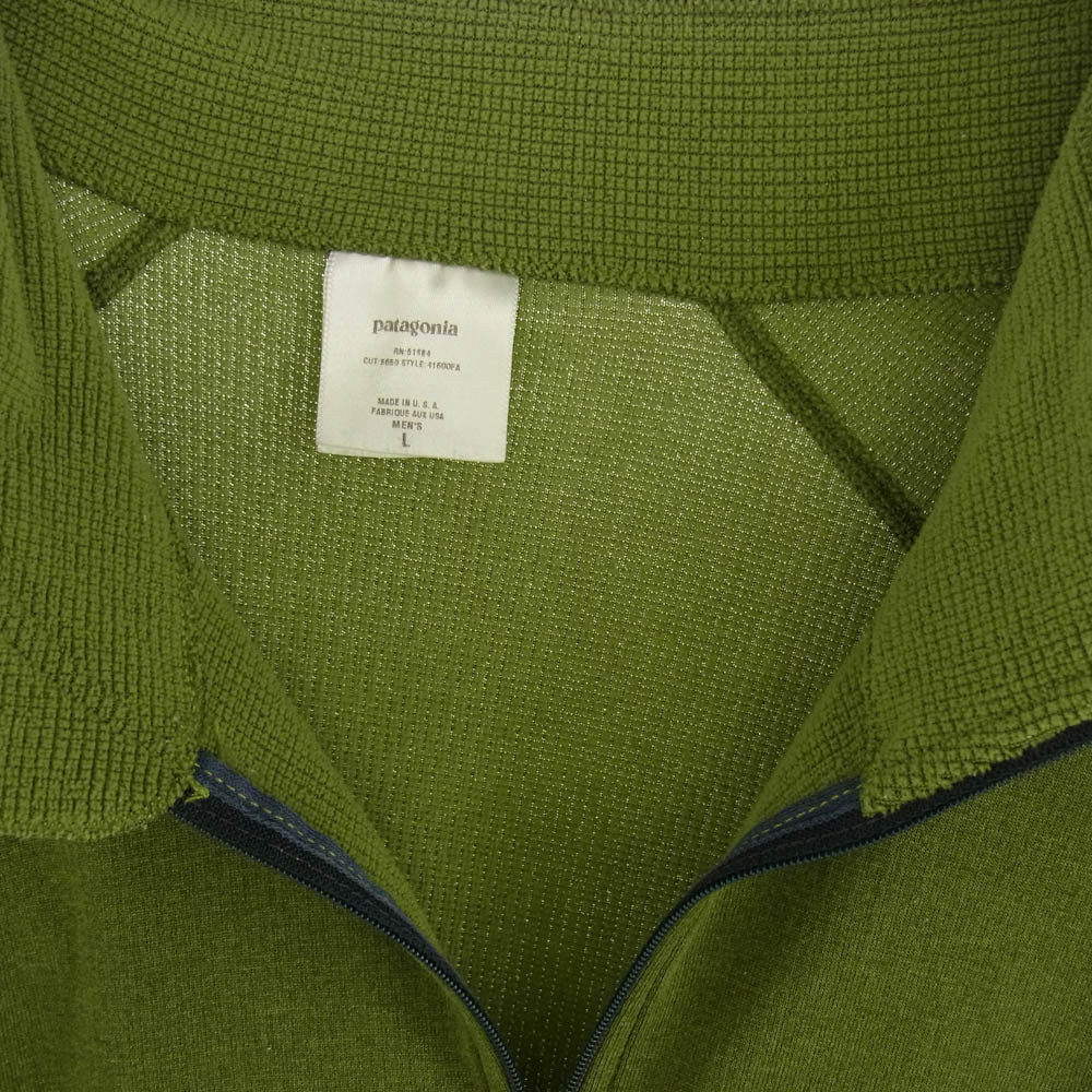 patagonia パタゴニア 41600 キャプリーン ハーフジップ トラック ジャケット ブルゾン グリーン系 L【中古】