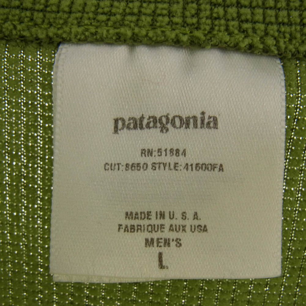 patagonia パタゴニア 41600 キャプリーン ハーフジップ トラック ジャケット ブルゾン グリーン系 L【中古】