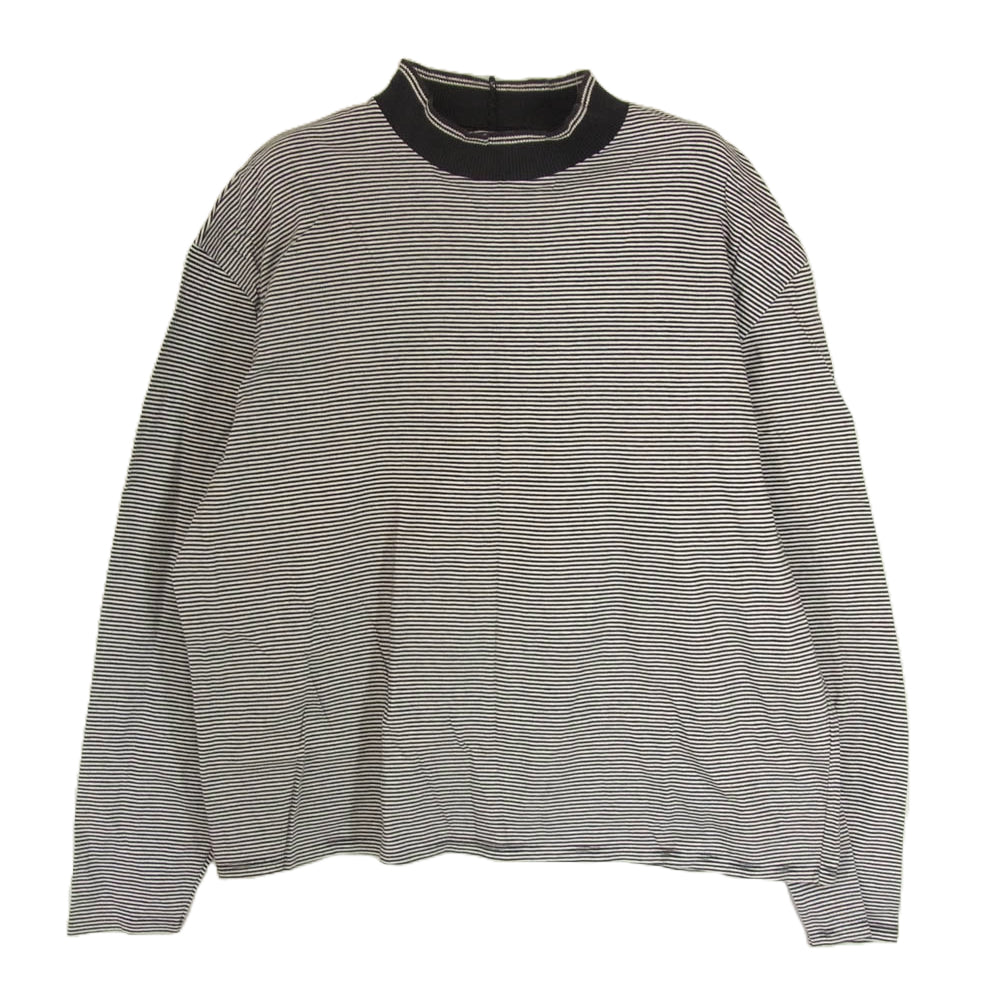 JEAN-PAUL GAULTIER ジャンポールゴルチエ ボトルネック ボーダー ニット カットソー ブラック系 L【中古】