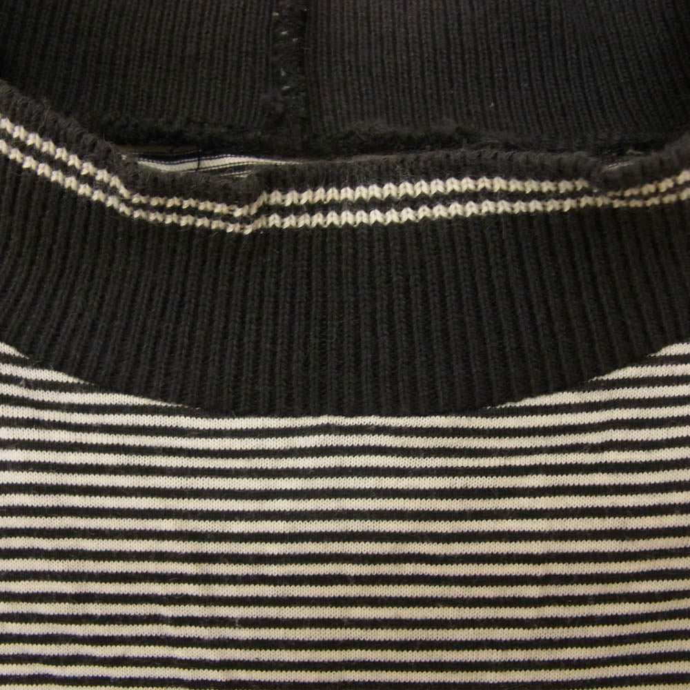 JEAN-PAUL GAULTIER ジャンポールゴルチエ ボトルネック ボーダー ニット カットソー ブラック系 L【中古】