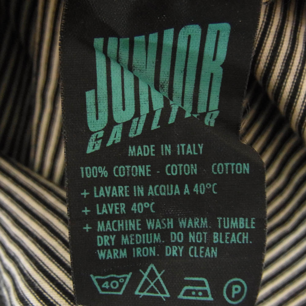 JEAN-PAUL GAULTIER ジャンポールゴルチエ ボトルネック ボーダー ニット カットソー ブラック系 L【中古】