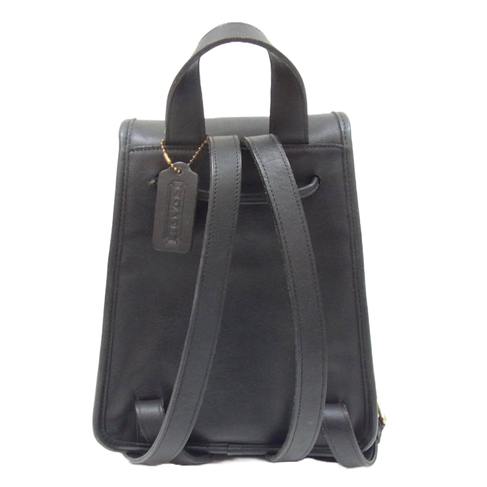 COACH コーチ 9960 Old オールド レザー ミニ バッグ リュック ブラック系【中古】
