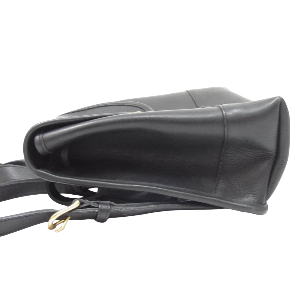 COACH コーチ 9960 Old オールド レザー ミニ バッグ リュック ブラック系【中古】
