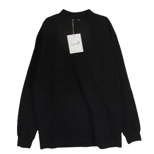 Yohji Yamamoto ヨウジヤマモト GroundY グラウンドワイ モックネック ロングスリーブ 長袖 Tシャツ カットソー ブラック系 3【新古品】【未使用】【中古】