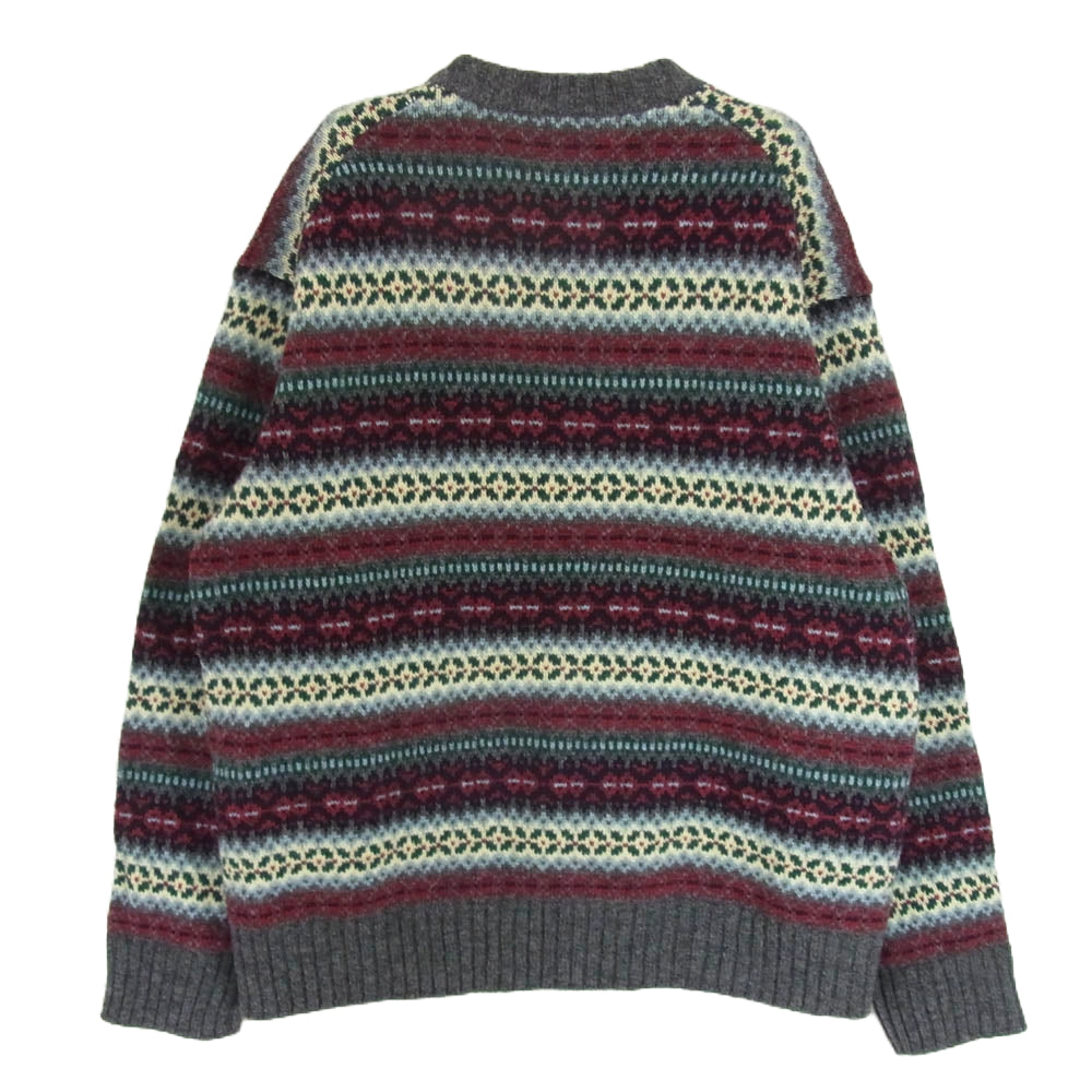 JUNYA WATANABE COMME des GARCONS MAN ジュンヤワタナベコムデギャルソンマン 21AW JH-N101 AD2021 ウールジャガード フェアアイル  ニット セーター グレー系 M【美品】【中古】