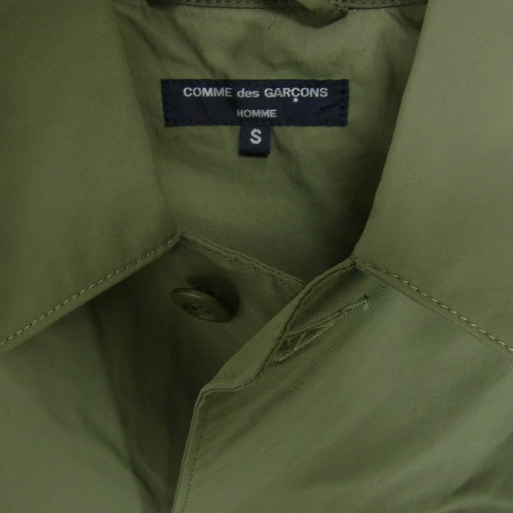 COMME des GARCONS HOMME コムデギャルソンオム 22SS HI-B021 AD2021 オムタグポケット ナイロン ウェザー シャツ ジャケット カーキ系 S【中古】