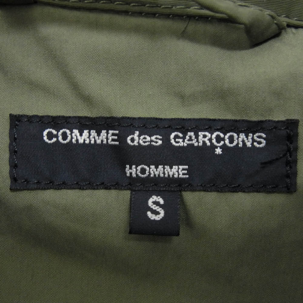 COMME des GARCONS HOMME コムデギャルソンオム 22SS HI-B021 AD2021 オムタグポケット ナイロン ウェザー シャツ ジャケット カーキ系 S【中古】