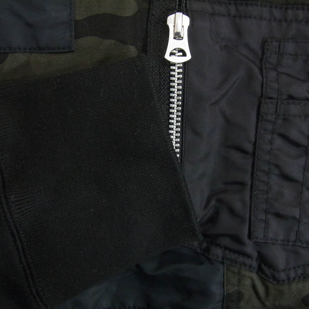 COMME des GARCONS HOMME コムデギャルソンオム 22AW HJ-T004 AD2022 綿裏起毛 多素材MIXスウェット 多素材パッチワーク クルーネック スウェット トレーナー ブラック系 S【中古】