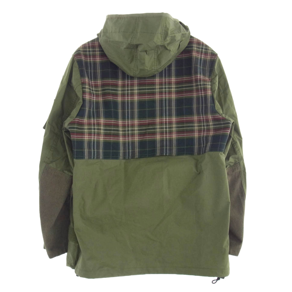 JUNYA WATANABE COMME des GARCONS MAN ジュンヤワタナベコムデギャルソンマン WD-J901 eye アイ × Ark Air アークエアー AD2019 チェック ショルダーパッチ ミリタリージャケット カーキ系 XS【中古】