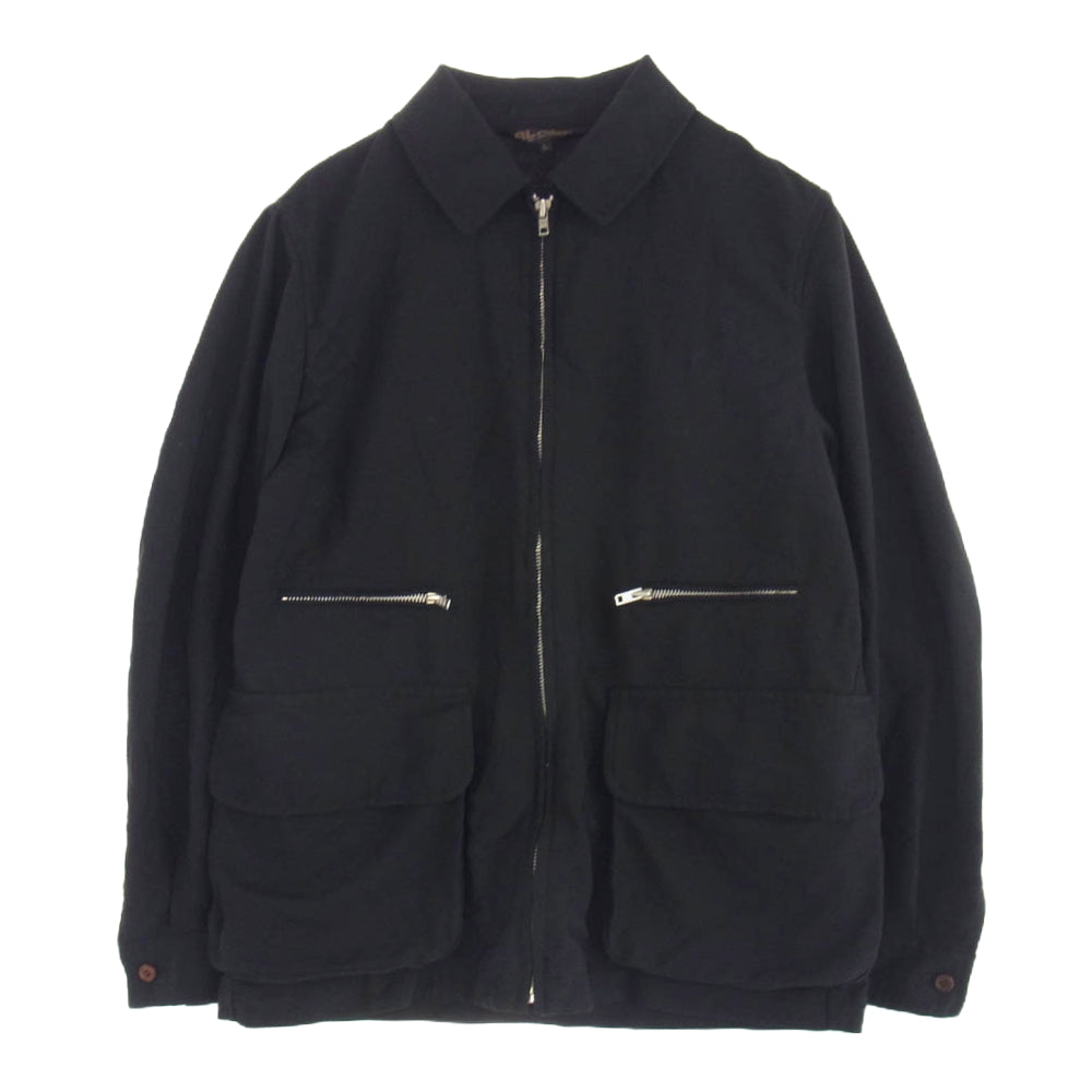 BLACK COMME des GARCONS ブラックコムデギャルソン 23SS 1K-J009 AD2022 エステル ポケットデザイン スイングトップ フルジップジャケット ブラック系 L【中古】