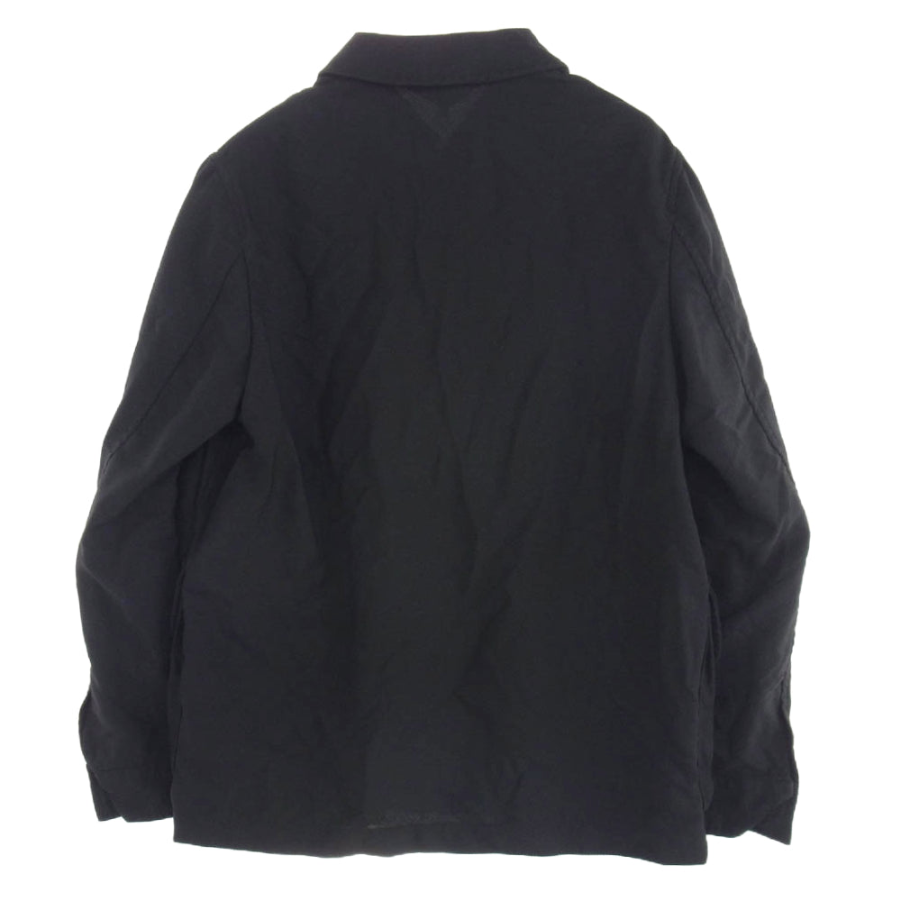 BLACK COMME des GARCONS ブラックコムデギャルソン 23SS 1K-J009 AD2022 エステル ポケットデザイン スイングトップ フルジップジャケット ブラック系 L【中古】