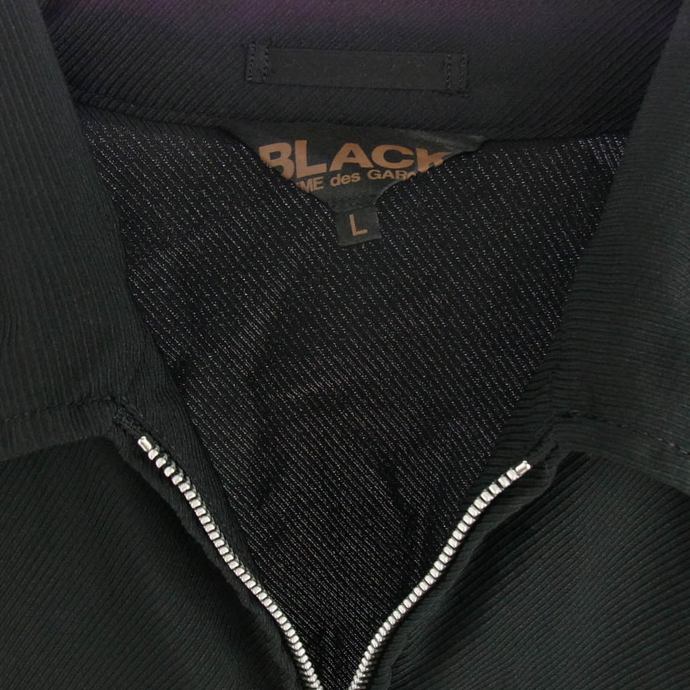 BLACK COMME des GARCONS ブラックコムデギャルソン 23SS 1K-J009 AD2022 エステル ポケットデザイン スイングトップ フルジップジャケット ブラック系 L【中古】
