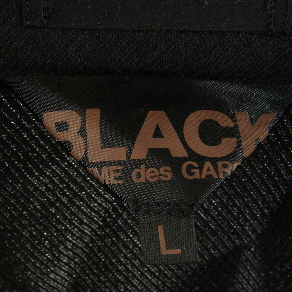 BLACK COMME des GARCONS ブラックコムデギャルソン 23SS 1K-J009 AD2022 エステル ポケットデザイン スイングトップ フルジップジャケット ブラック系 L【中古】