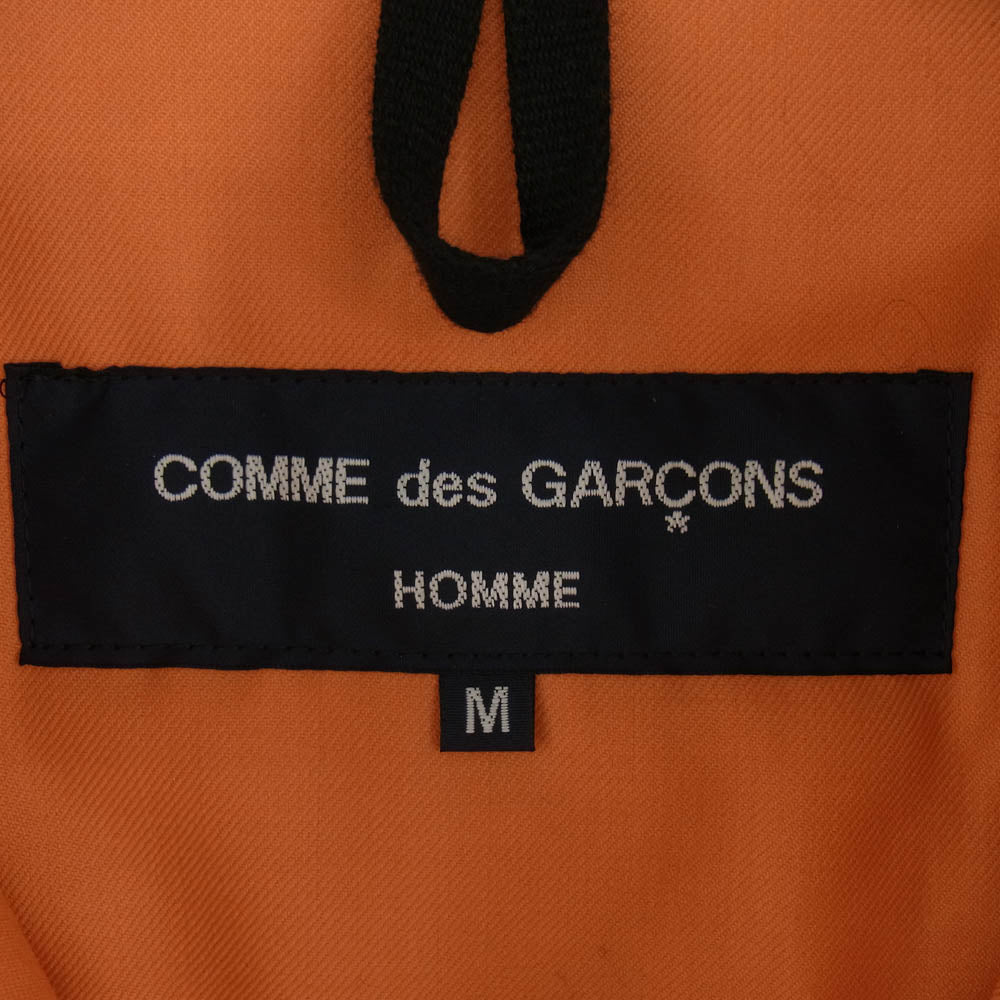 COMME des GARCONS HOMME コムデギャルソンオム 24AW HN-J011 AD2024 エステルウール リップストップ クロス フライトジャケット ブルゾン ブラック系 M【極上美品】【中古】