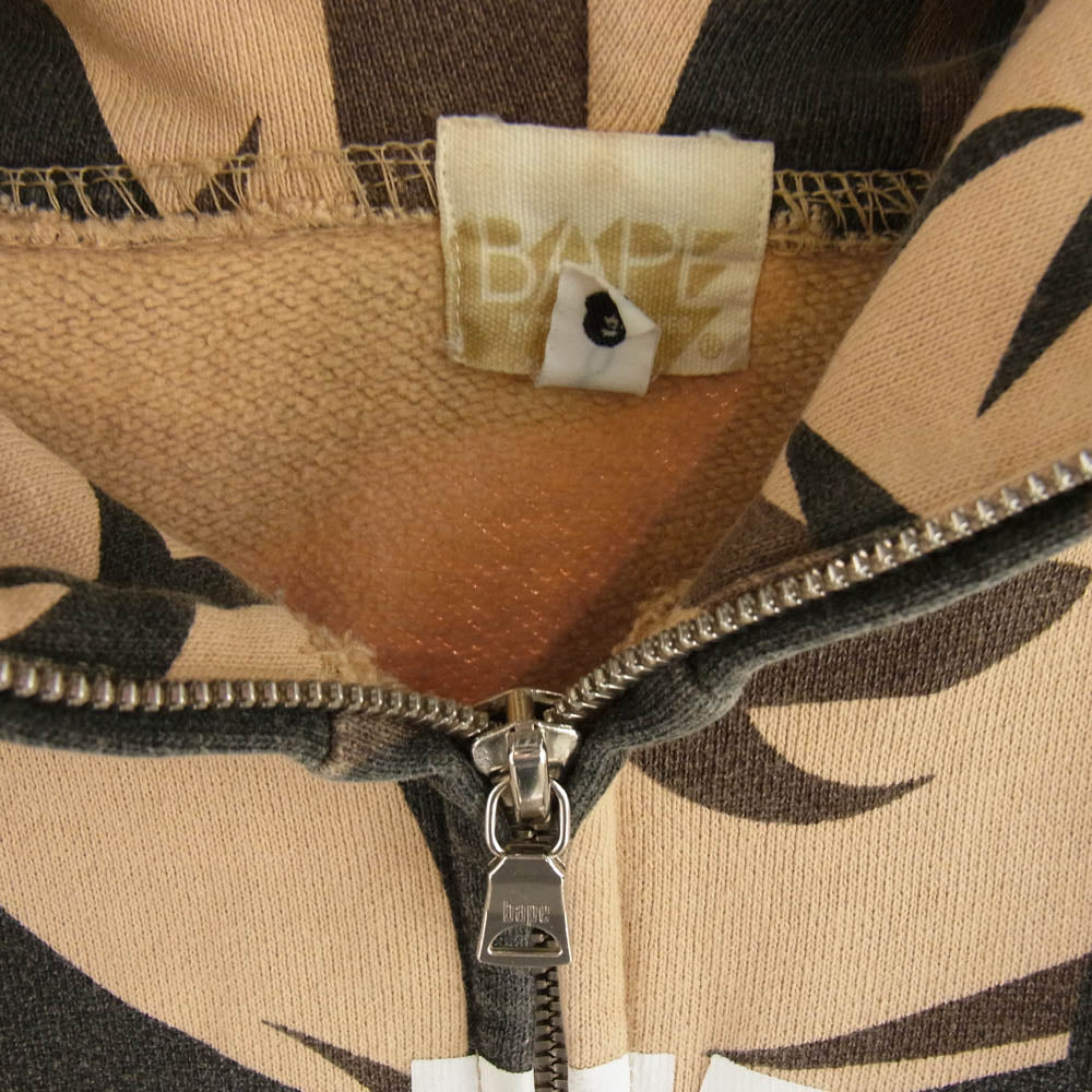 A BATHING APE アベイシングエイプ tribal camouflage zip up parka トライバル パーカー マルチカラー系 M【中古】