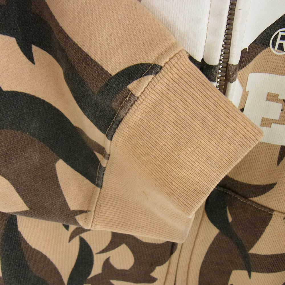 A BATHING APE アベイシングエイプ tribal camouflage zip up parka トライバル パーカー マルチカラー系 M【中古】
