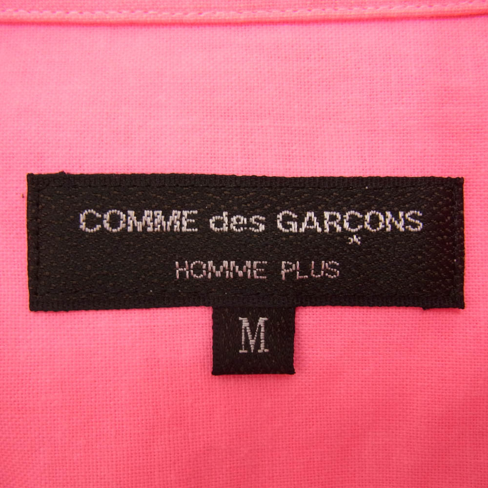 COMME des GARCONS HOMME PLUS コムデギャルソンオムプリュス AD2001 PE-B002 フルジップ 長袖 シャツ ジャケット ピンク系 M【中古】