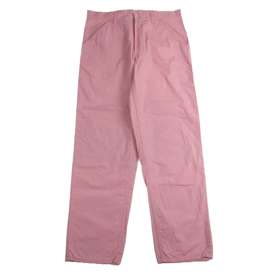 COMME des GARCONS HOMME PLUS コムデギャルソンオムプリュス AD2009 PE-P044 裏地ギンガムチェック 綿ワークパンツ ピンク系 S【中古】