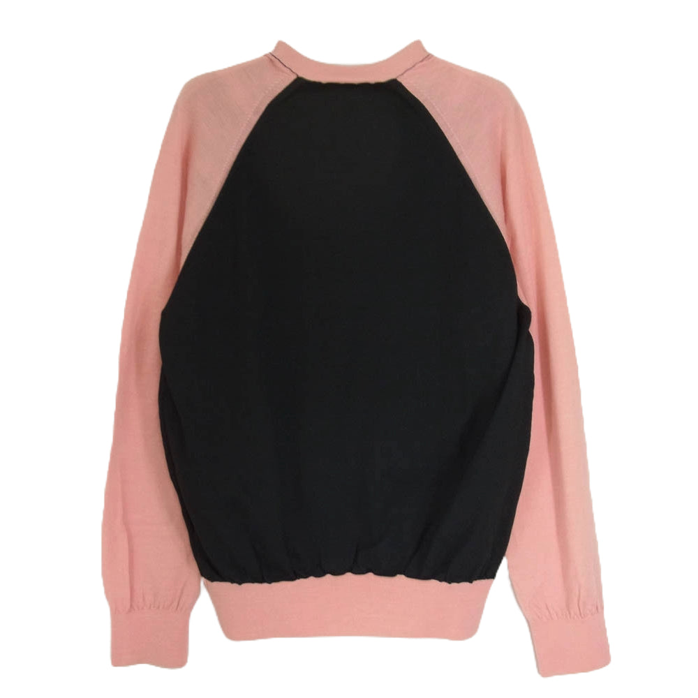 COMME des GARCONS HOMME PLUS コムデギャルソンオムプリュス AD2002 PI-N015 ラグラン切替 バイカラー Vネック ニット プルオーバー セーター ピンク系 サイズ表記無【中古】