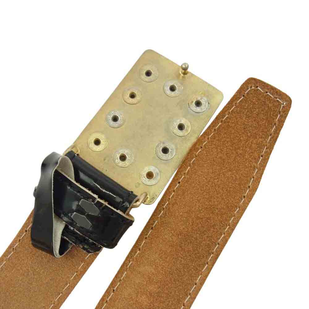 COMME des GARCONS HOMME PLUS コムデギャルソンオムプリュス バックル エナメル レザー ベルト ブラック系 89【中古】