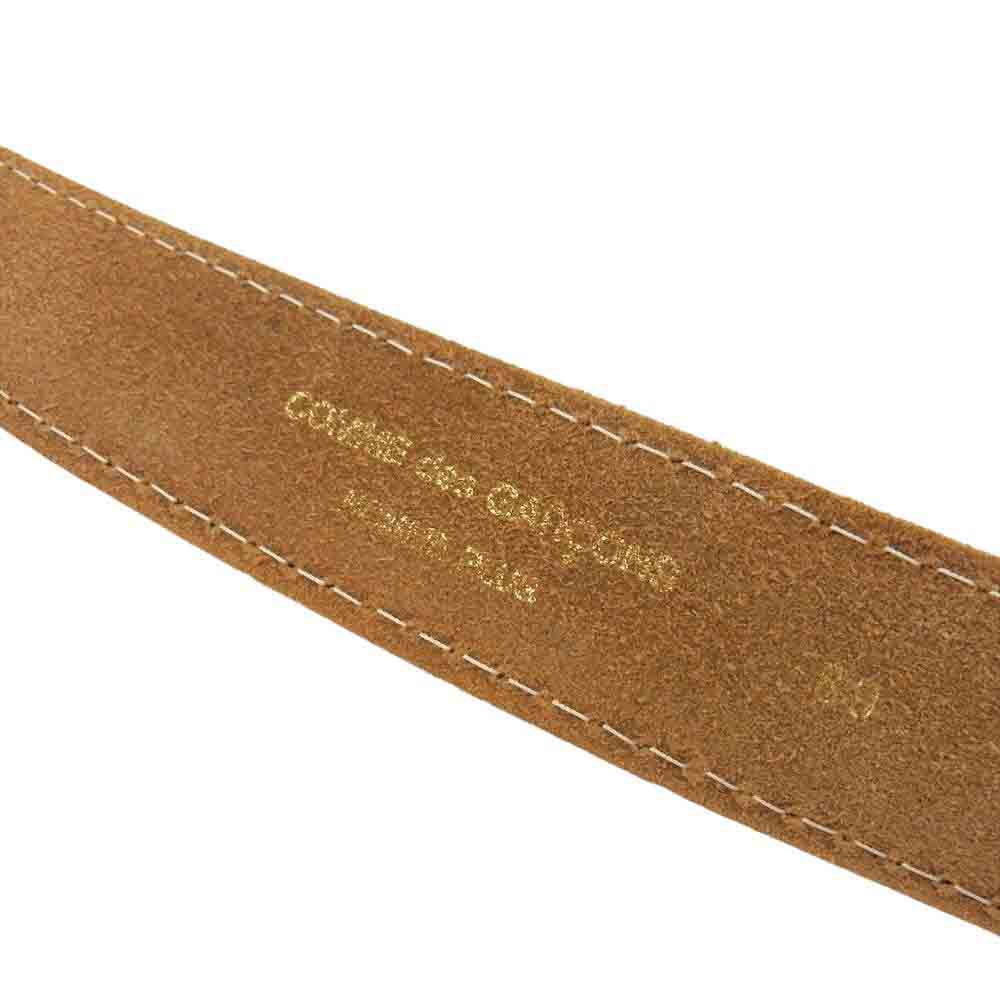 COMME des GARCONS HOMME PLUS コムデギャルソンオムプリュス バックル エナメル レザー ベルト ブラック系 89【中古】