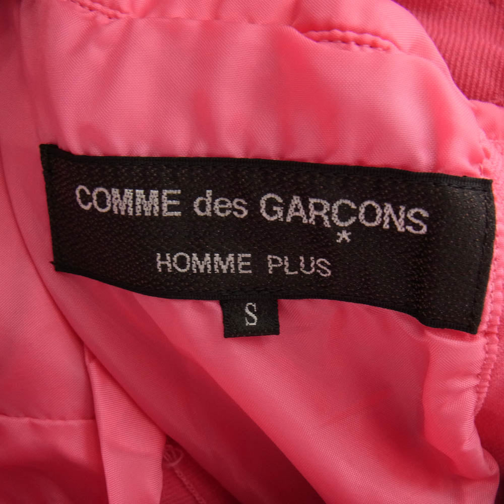 COMME des GARCONS HOMME PLUS コムデギャルソンオムプリュス AD2011 PO-J033 ポリ縮 エルテル製品加工 縮絨 ショート トレンチコート ピンク系 S【中古】