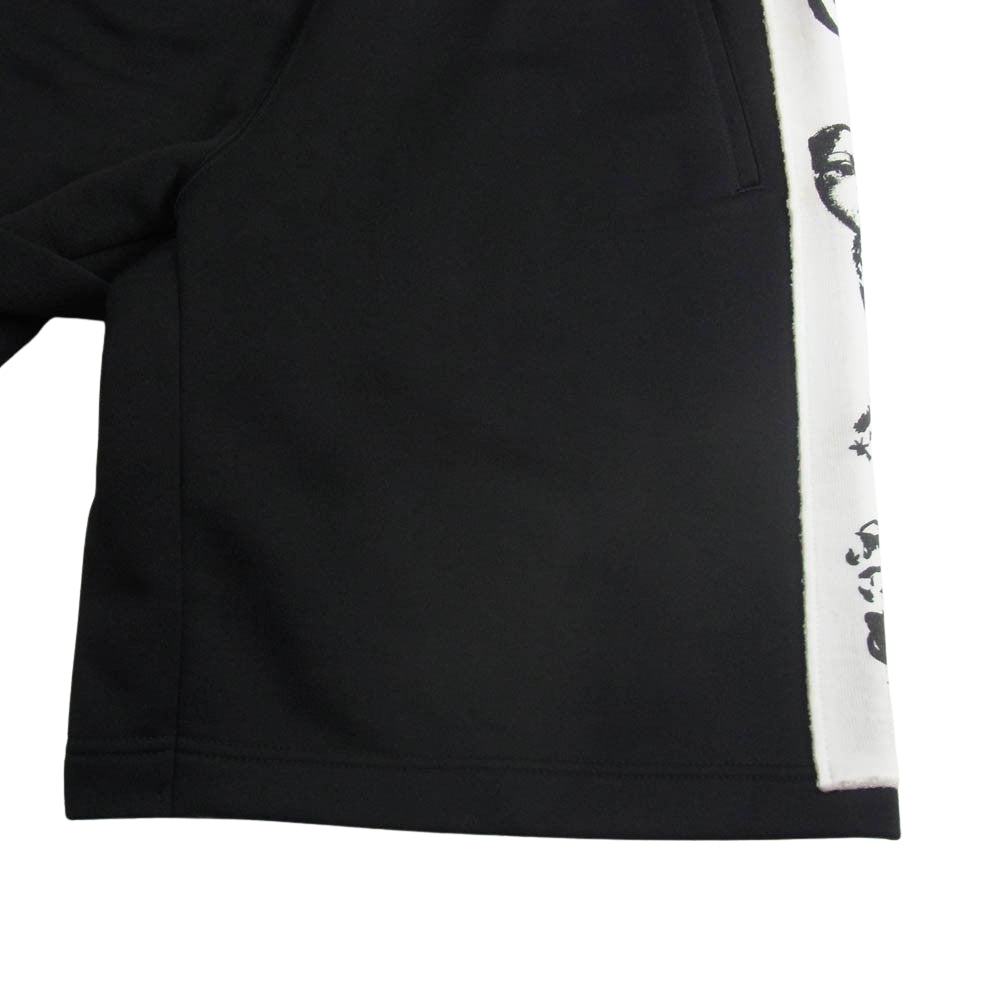 COMME des GARCONS HOMME PLUS コムデギャルソンオムプリュス 13SS AD2013 PK-T039 Poor King プーアキング アートパッチ サイドライン ジャージ素材 スウェット ショーツ ハーフパンツ ブラック系 M【中古】