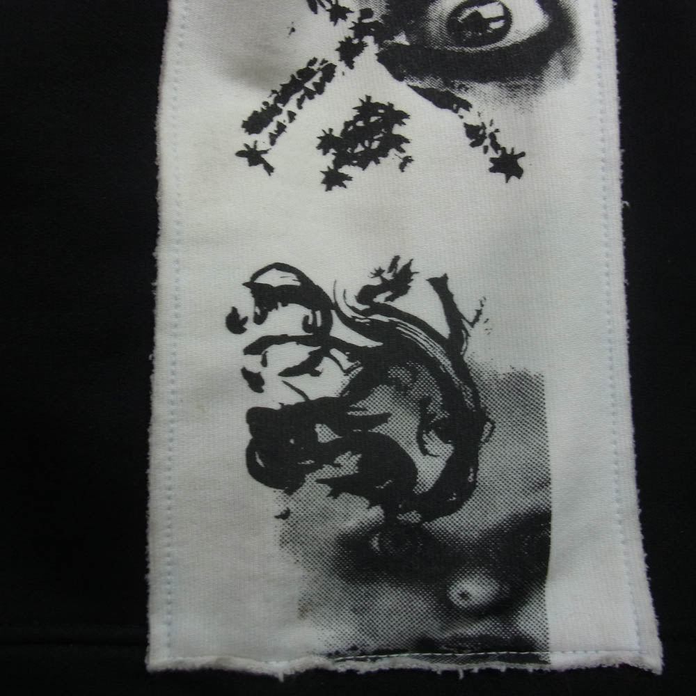 COMME des GARCONS HOMME PLUS コムデギャルソンオムプリュス 13SS AD2013 PK-T039 Poor King プーアキング アートパッチ サイドライン ジャージ素材 スウェット ショーツ ハーフパンツ ブラック系 M【中古】