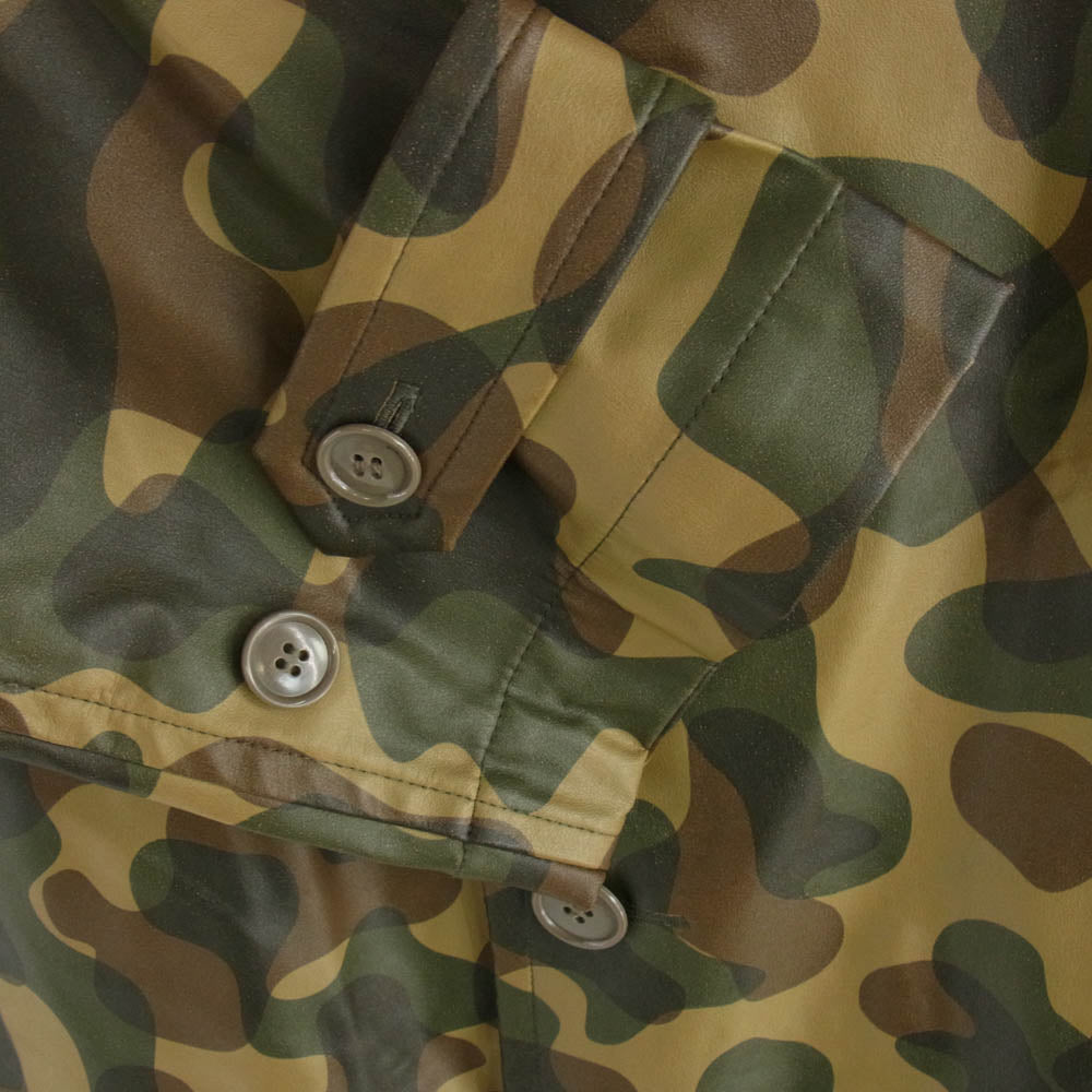 COMME des GARCONS コムデギャルソン SHIRT シャツ S10103 カモフラ柄 オ-バーサイズ コーティング ステンカラーコート ブラウン系 マルチカラー系 S【中古】