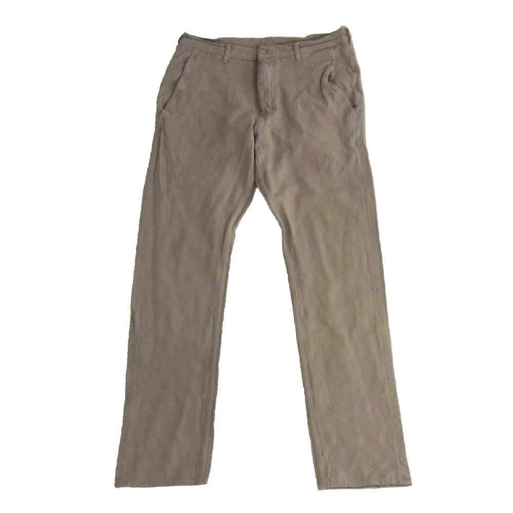 COMME des GARCONS HOMME PLUS コムデギャルソンオムプリュス AD2007 PT-J021 PT-P017 刺繍総柄スタンドカラーポリ縮 エステル製品加工 ロング タキシード ジャケット ストレートパンツ セットアップ チャコール系 S【中古】