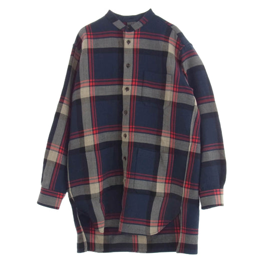 GUCCI グッチ 495091 チェック柄 ウール シャツ ジャケット コート ※襟欠品 マルチカラー系 48【中古】