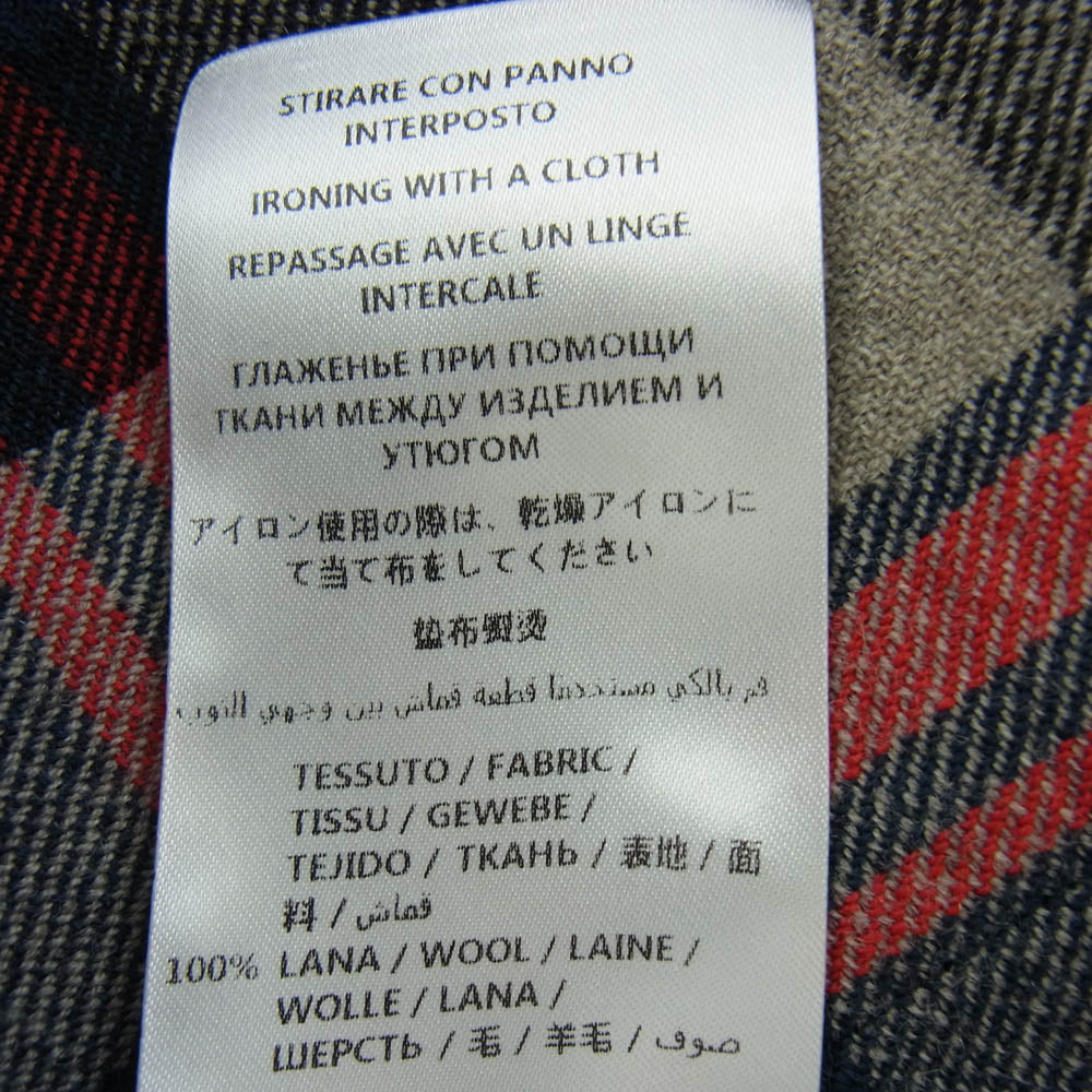 GUCCI グッチ 495091 チェック柄 ウール シャツ ジャケット コート ※襟欠品 マルチカラー系 48【中古】