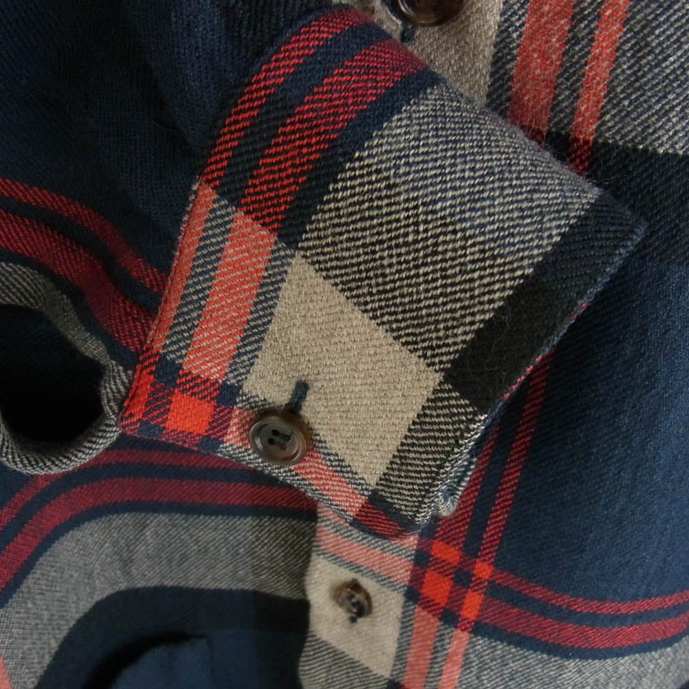 GUCCI グッチ 495091 チェック柄 ウール シャツ ジャケット コート ※襟欠品 マルチカラー系 48【中古】