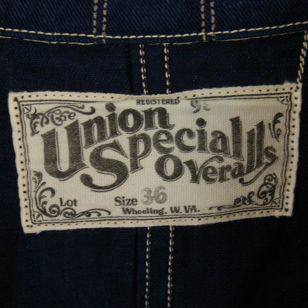 FREEWHEELERS フリーホイーラーズ CONDUCTOR JACKET WABASH STRIPE 1800年代 ワーク スタイル コンダクター ジャケット ウォバッシュ インディゴブルー系 36【中古】