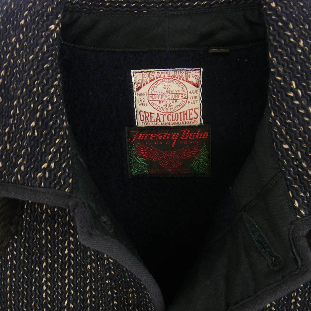 FREEWHEELERS フリーホイーラーズ GREAT LAKES GMT MFG CO WOODSMAN COAT COLUMBIA グレイトレイクス ビーチクロス コート コロンビア ネイビー系 36【中古】