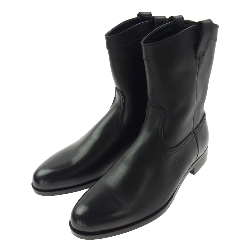 EDIFICE エディフィス 23-093-310-0099-3-0 レザー ブーツ ブラック系 41【美品】【中古】