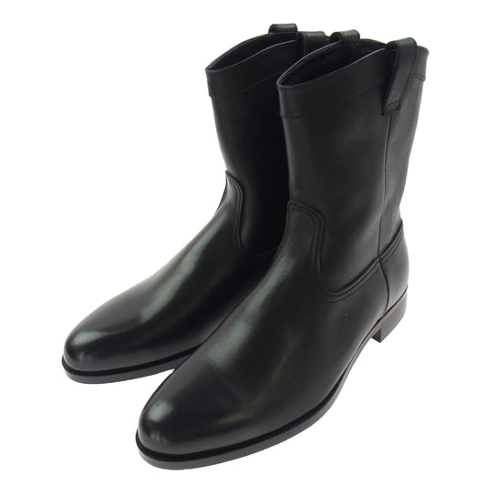 EDIFICE エディフィス 23-093-310-0099-3-0 レザー ブーツ ブラック系 41【美品】【中古】