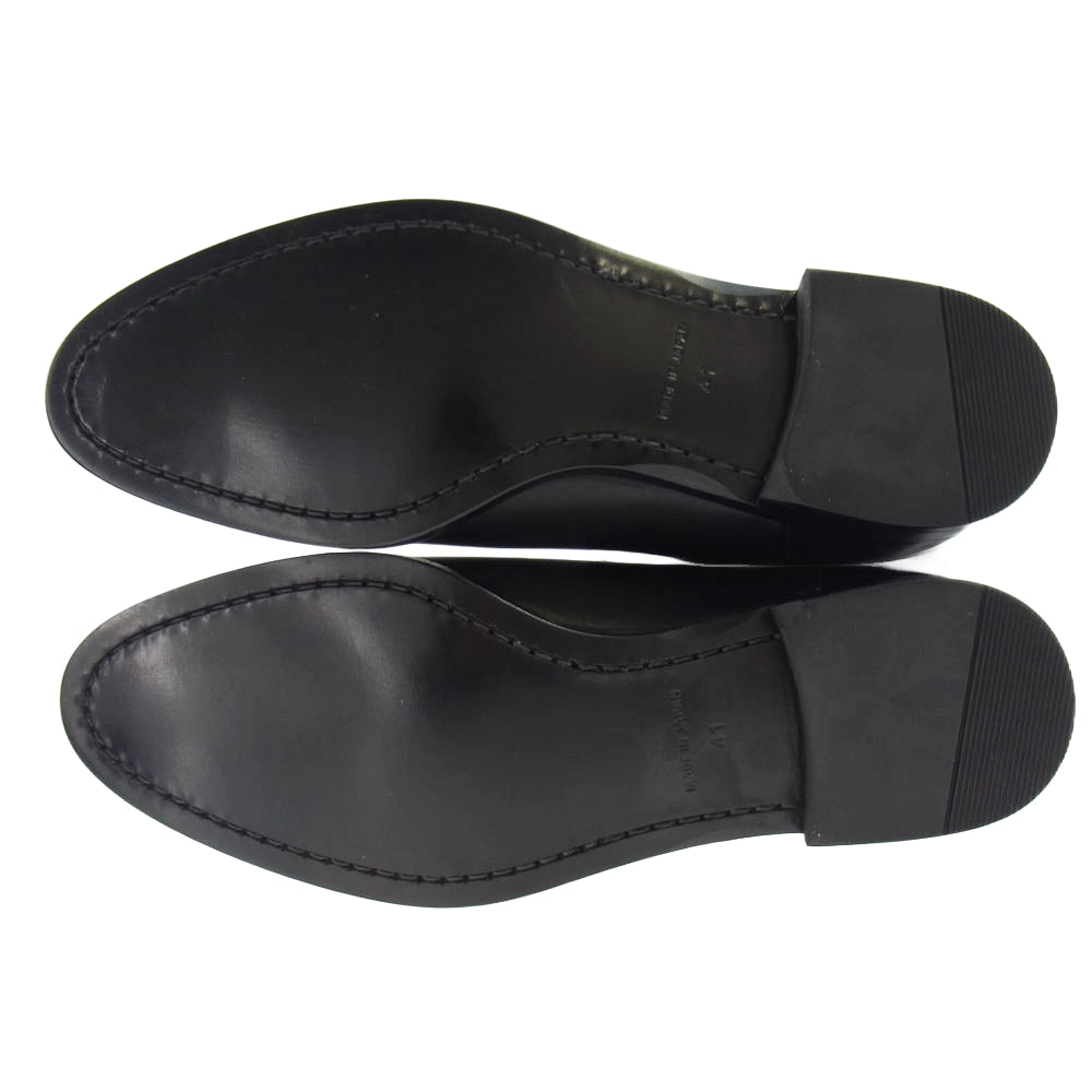 EDIFICE エディフィス 23-093-310-0099-3-0 レザー ブーツ ブラック系 41【美品】【中古】