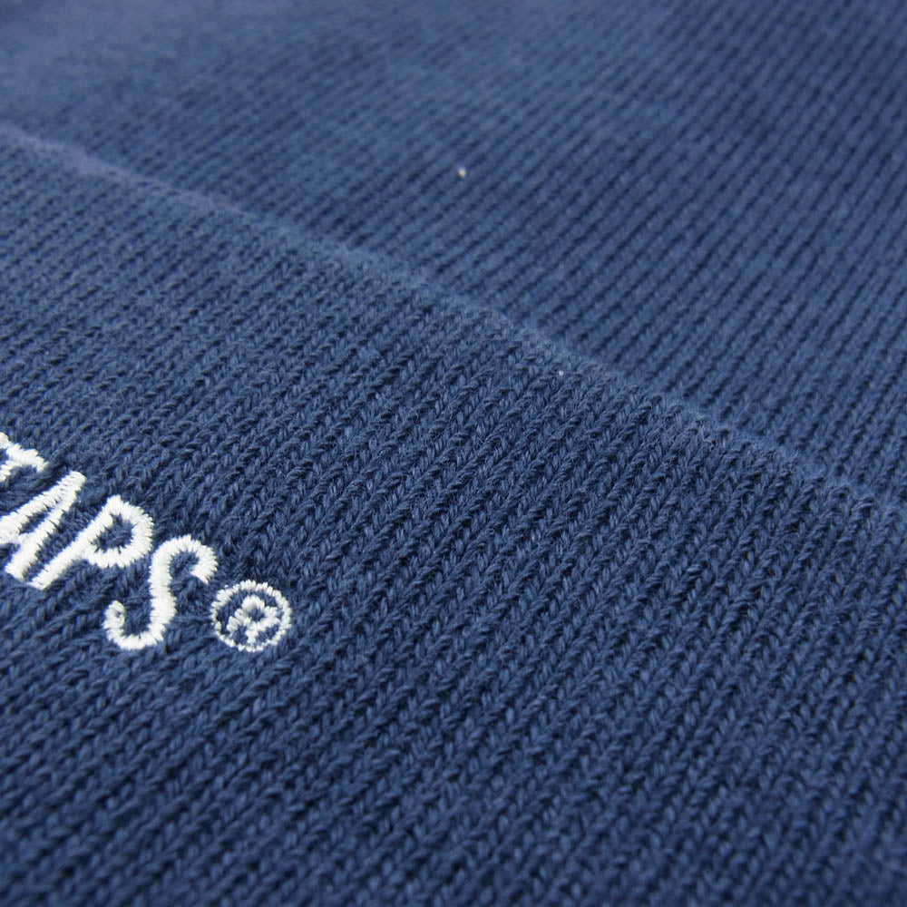 WTAPS ダブルタップス 22SS 221MADT-HT01 BEANIE 01 刺繍ロゴ ビーニー ニットキャップ ネイビー系 00【極上美品】【中古】